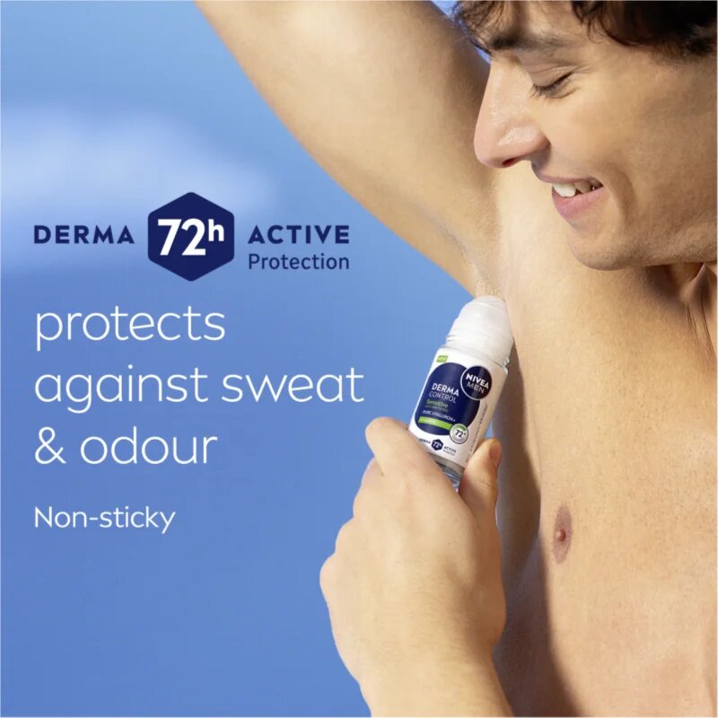Nivea MEN Derma Control Sensitive golyós izzadásgátló az érzékeny bőrre 50 ml