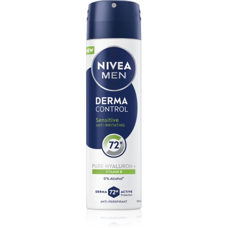Nivea MEN Derma Control Sensitive izzadásgátló spray az érzékeny bőrre 150 ml
