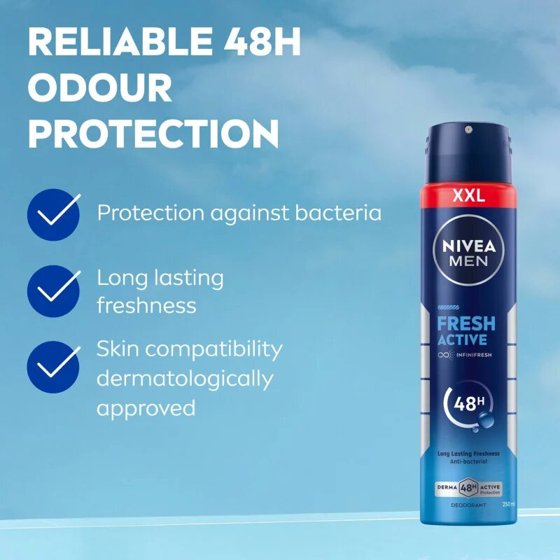 Nivea MEN Fresh Active spray dezodor 250 ml