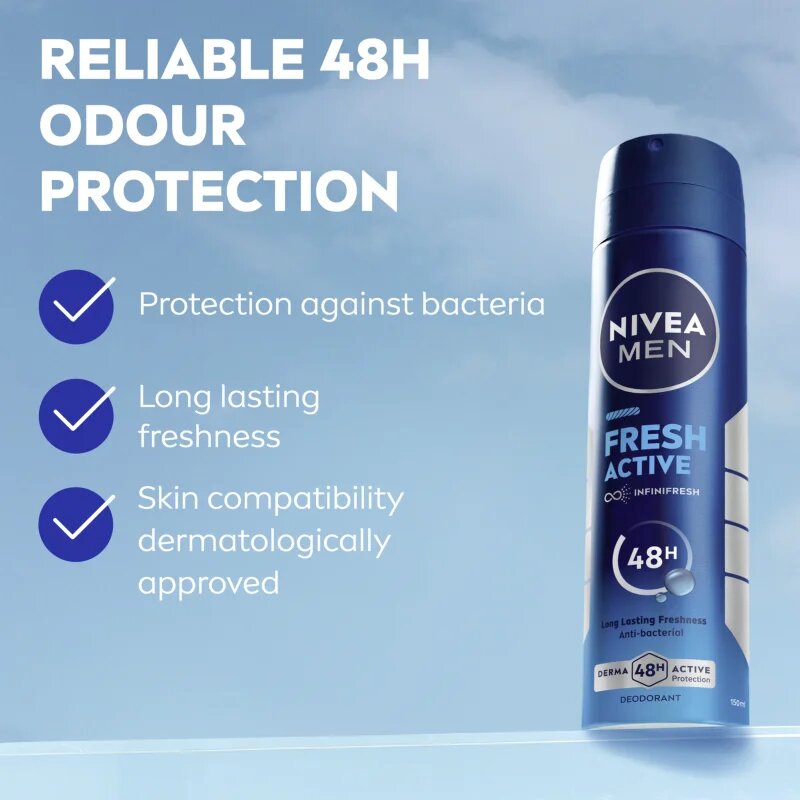 Nivea MEN Fresh Active spray dezodor uraknak 200 ml