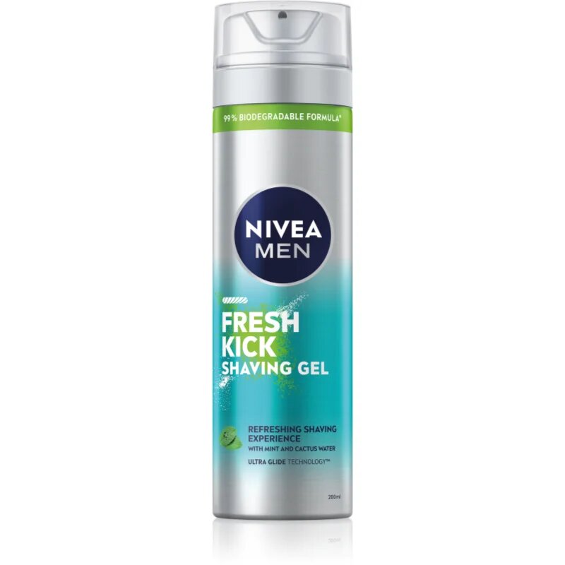 Nivea MEN Fresh Kick borotválkozási gél uraknak 200 ml