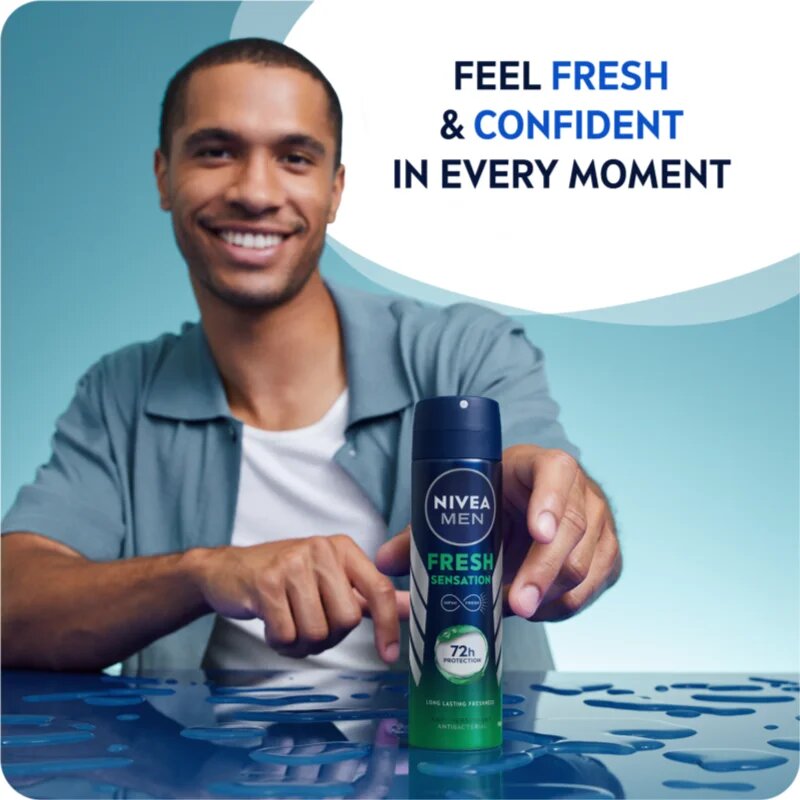 Nivea MEN Fresh Sensation izzadásgátló spray 72 óra uraknak 150 ml