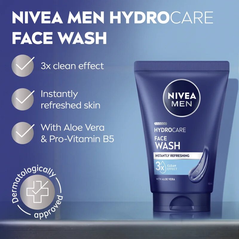 Nivea MEN Hydrocare hidratáló tisztító gél 100 ml