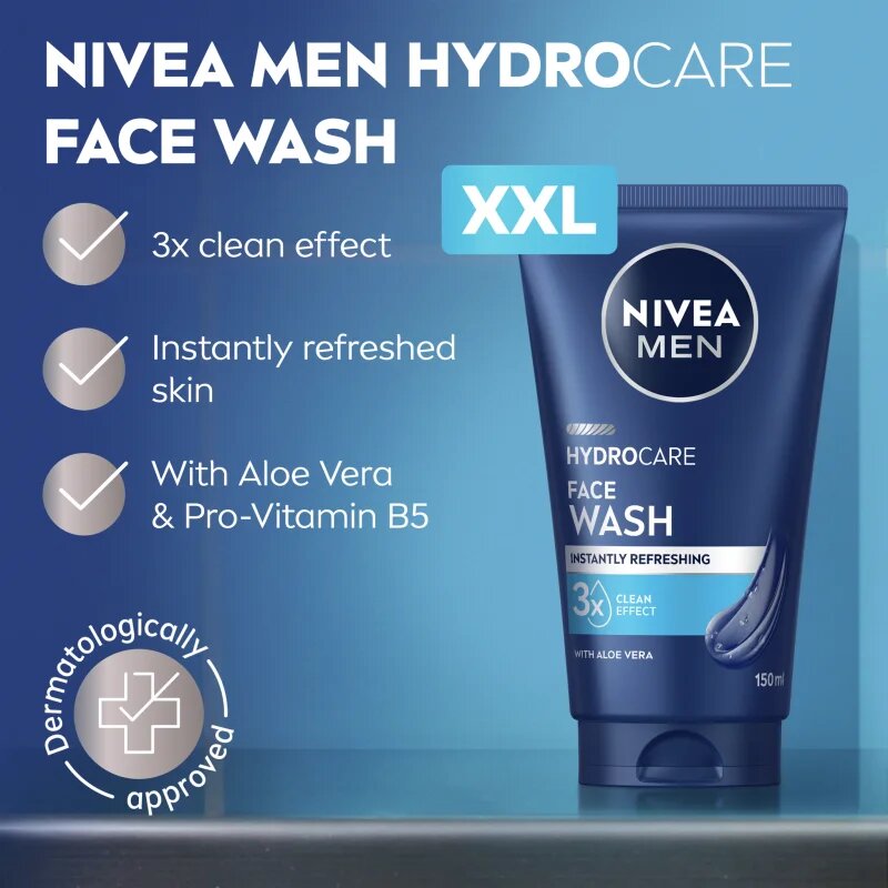 Nivea MEN Hydrocare hidratáló tisztító gél uraknak 150 ml