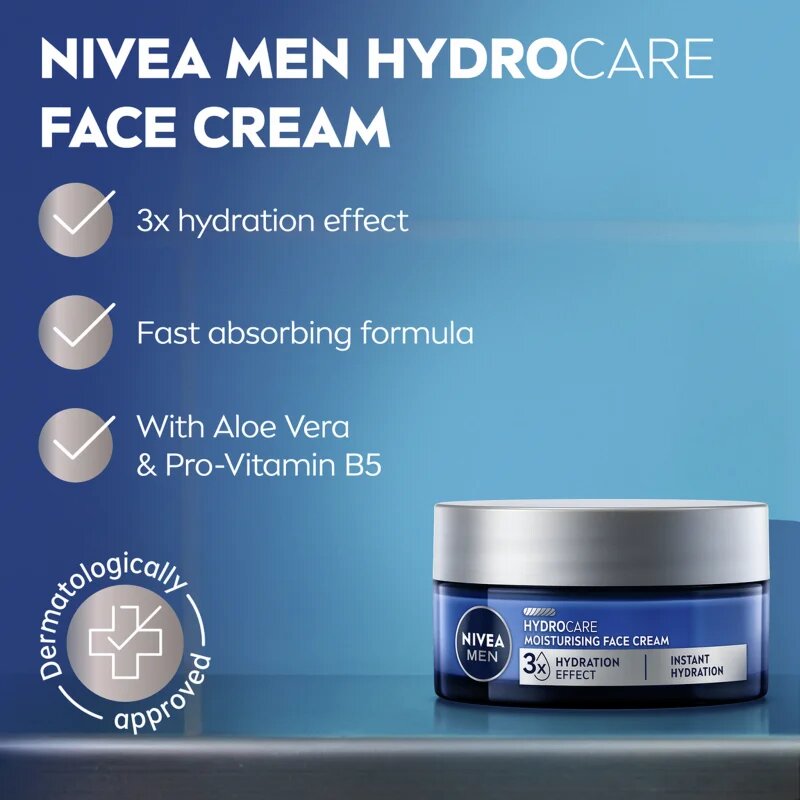 Nivea MEN Hydrocare intenzív hidratáló krém uraknak 50 ml