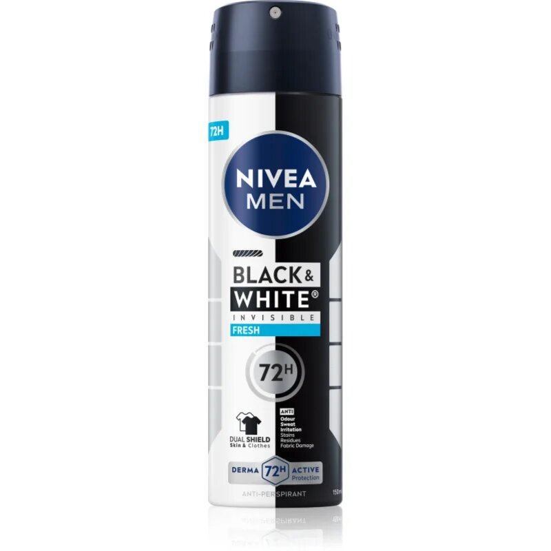 Nivea Men Invisible Black & White izzadásgátló spray Fresh 150 ml