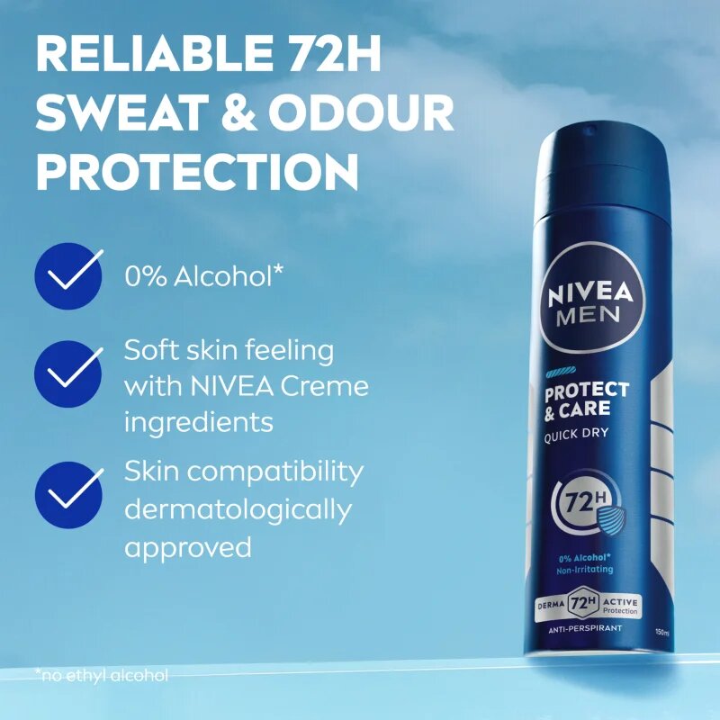 Nivea Men Protect & Care izzadásgátló spray uraknak 150 ml