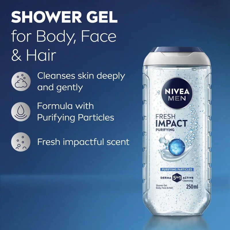 Nivea Men Pure Impact tusfürdő gél uraknak 250 ml