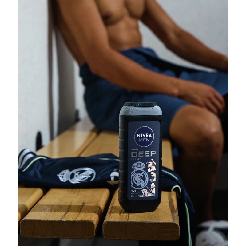 Nivea MEN Real Madrid felfrissítő tusfürdő gél 3 az 1-ben 250 ml