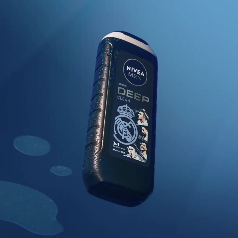 Nivea MEN Real Madrid hidratáló tusoló gél 3 az 1-ben 500 ml
