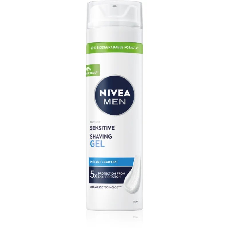 Nivea MEN Sensitive borotválkozási gél 200 ml