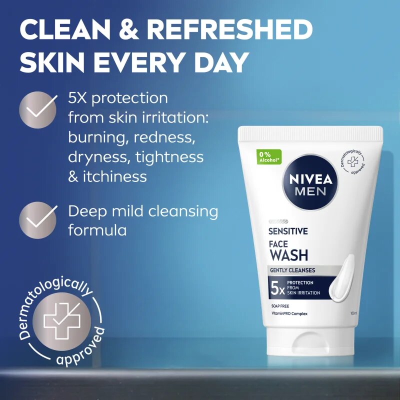 Nivea Men Sensitive tisztító gél uraknak 100 ml