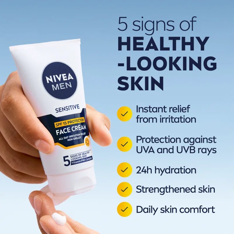 Nivea MEN Sensitive védőkrém uraknak SPF 15 75 ml