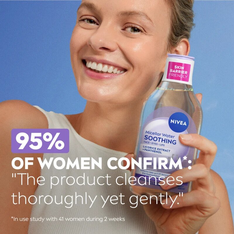 Nivea Micellar Soothing micellás víz normál és száraz érzékeny bőrre az érzékeny arcbőrre 100 ml