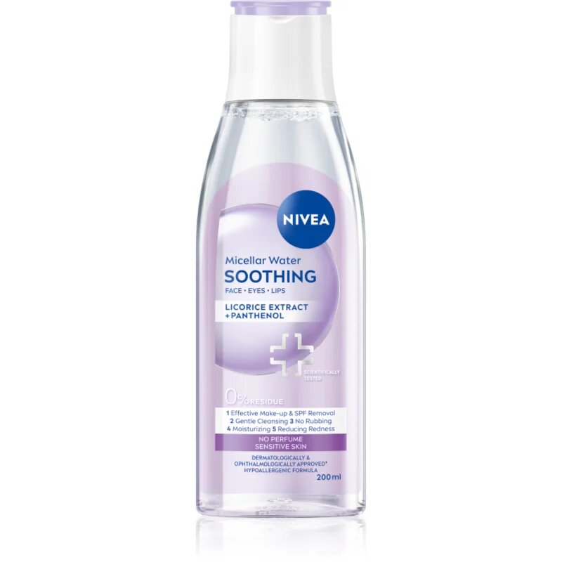 Nivea Micellar Soothing micellás víz normál és száraz érzékeny bőrre az érzékeny arcbőrre 200 ml