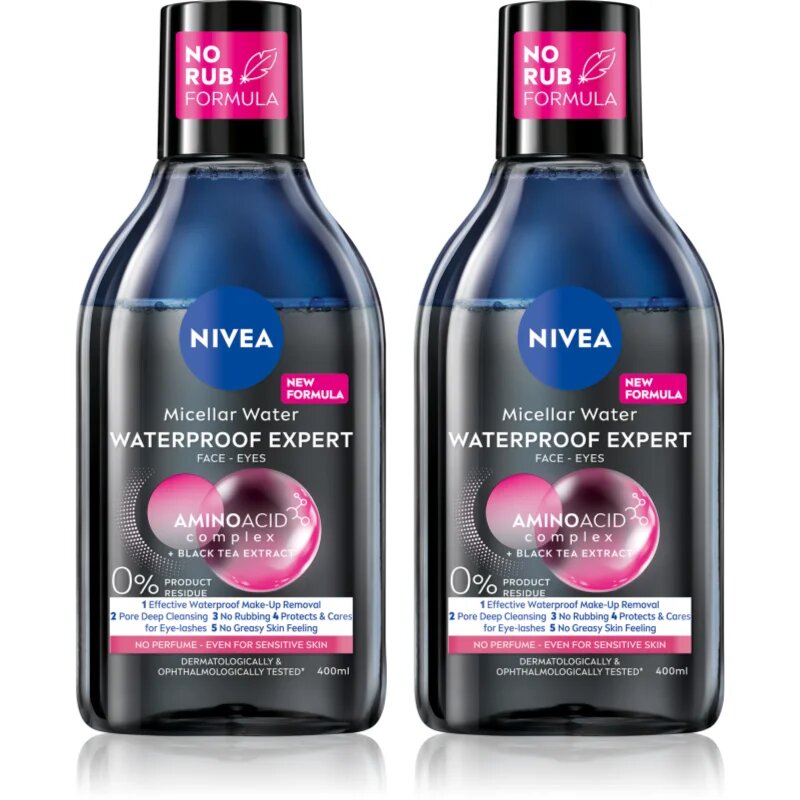 Nivea Micellar Waterproof tisztító micellás víz takarékos kiszerelés