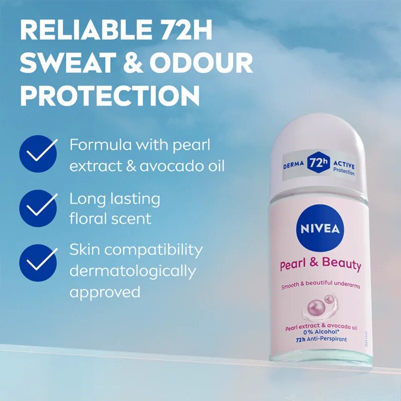Nivea Pearl & Beauty golyós izzadásgátló hölgyeknek 72h 50 ml