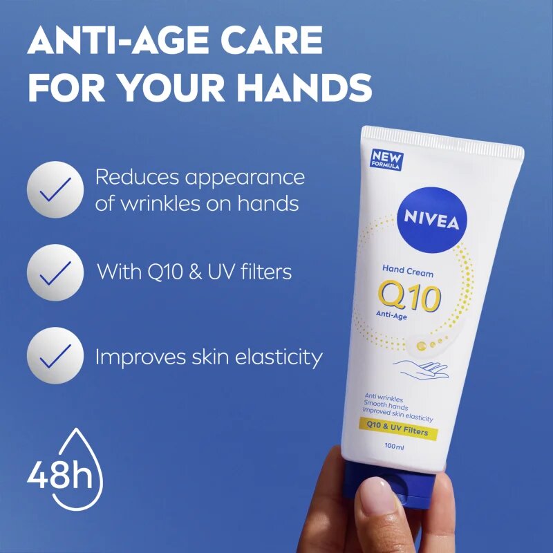 Nivea Q10 Anti-Age Care kézkrém helyreállítja bőr rugalmasságát 100 ml