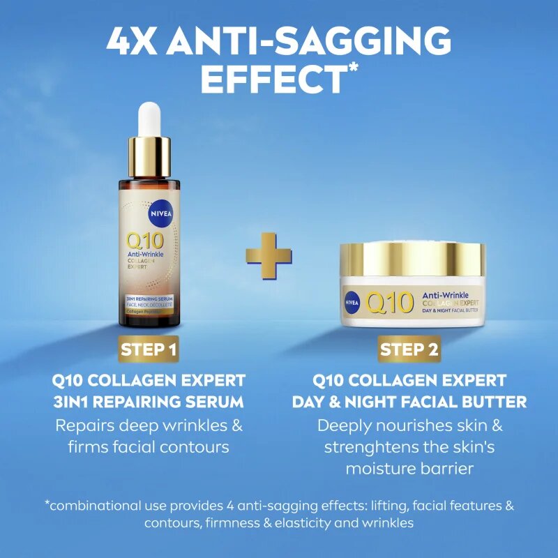 Nivea Q10 Anti-Wrinkle Collagen Expert ránctalanító szérum kollagénnel 30 ml