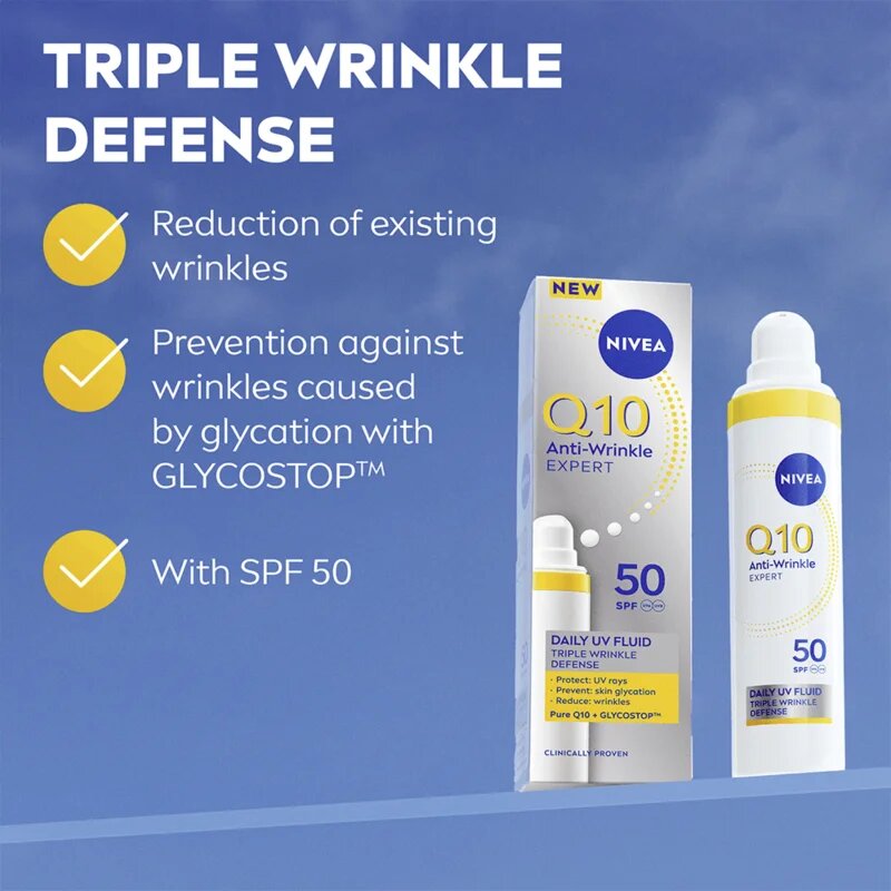 Nivea Q10 Anti-Wrinkle ultra könnyű fluid SPF 50 40 ml