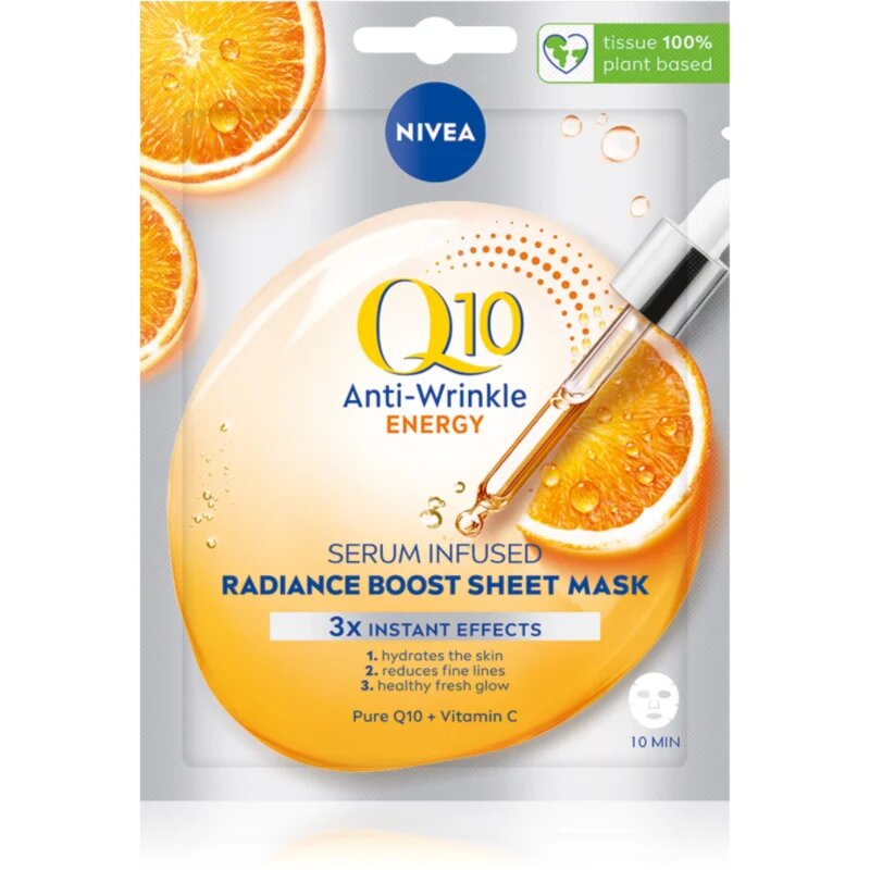 Nivea Q10 Energy szövet arcmaszk a ráncok ellen 1 db