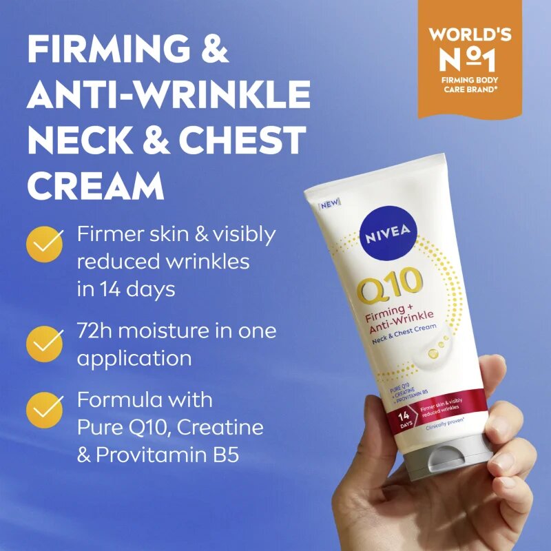 Nivea Q10 Firming + Anti-Wrinkle feszesítő krém nyakra és dekoltázsra 200 ml