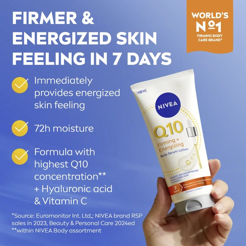 Nivea Q10 Firming + Energizing bőrfeszesítő testszérum 200 ml