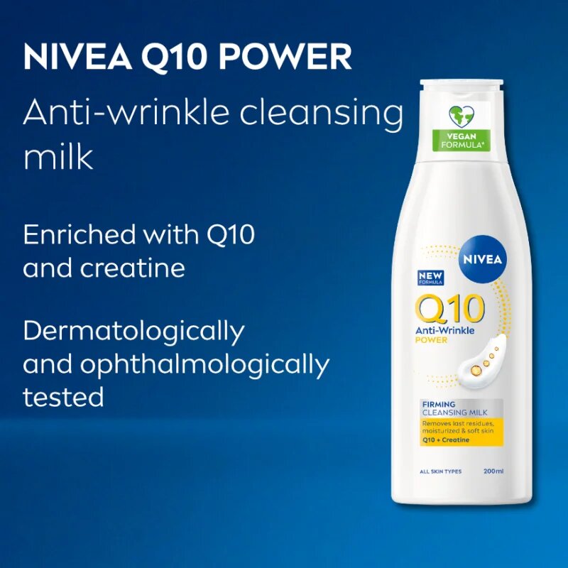 Nivea Q10 Power tisztító arctej a ráncok ellen 200 ml