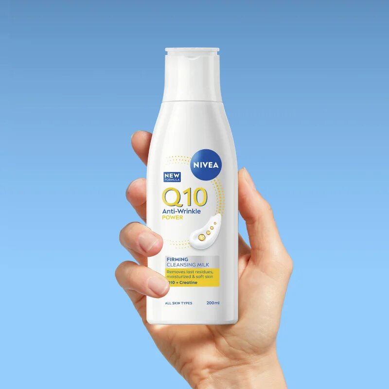 Nivea Q10 Power tisztító arctej a ráncok ellen 200 ml