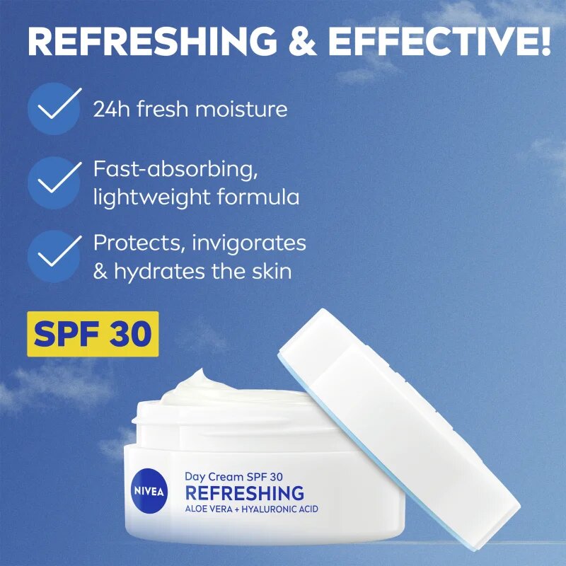 Nivea Refreshing könnyű hidratáló krém SPF 30 50 ml