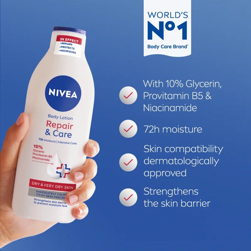 Nivea Repair & Care regeneráló testápoló tej 400 ml