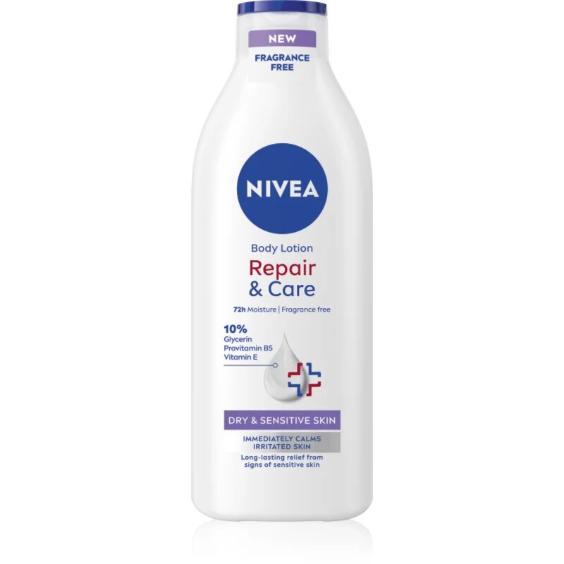 Nivea Repair & Care Sensitive nyugtató testápoló tej száraz és érzékeny bőrre 400 ml
