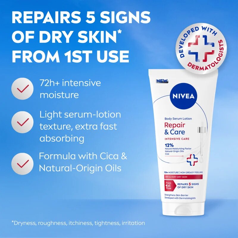 Nivea Repair & Care testápoló szérum az intenzív hidratálásért 200 ml