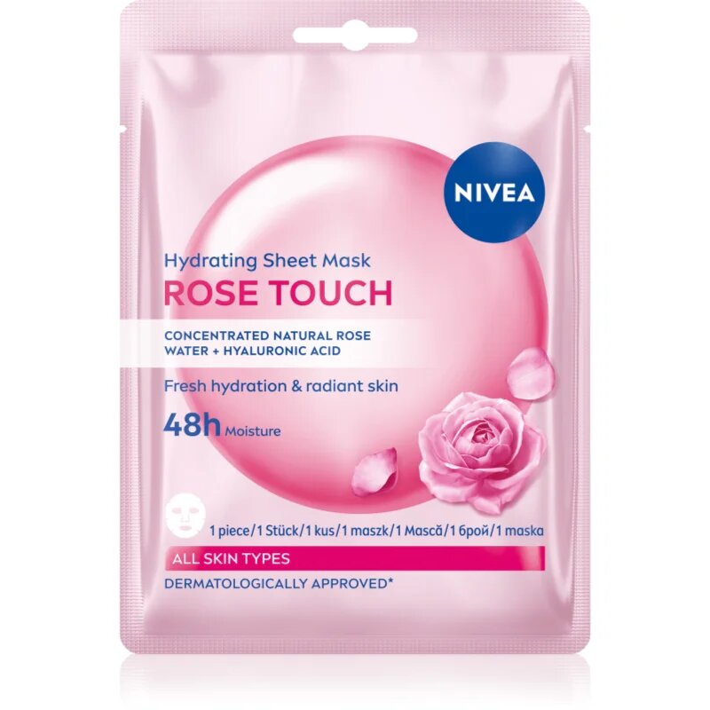 Nivea Rose Touch hidratáló gézmaszk 1 db