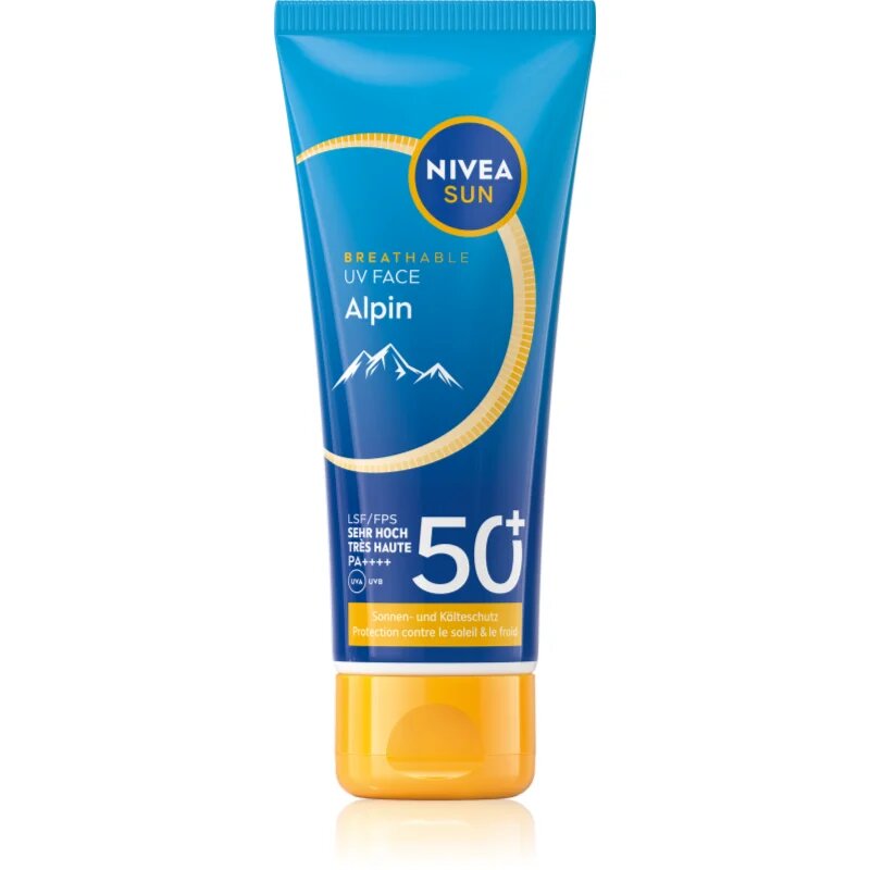 Nivea SUN Alpin napozó arckrém a hideg és a szél ellen SPF 50+ 40 ml
