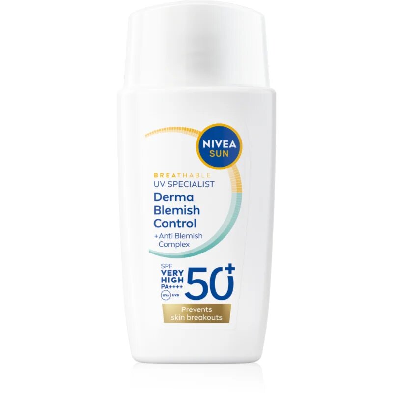 Nivea SUN Derma Skin Clear napozó arckrém a bőrhibákra SPF 50+ 40 ml