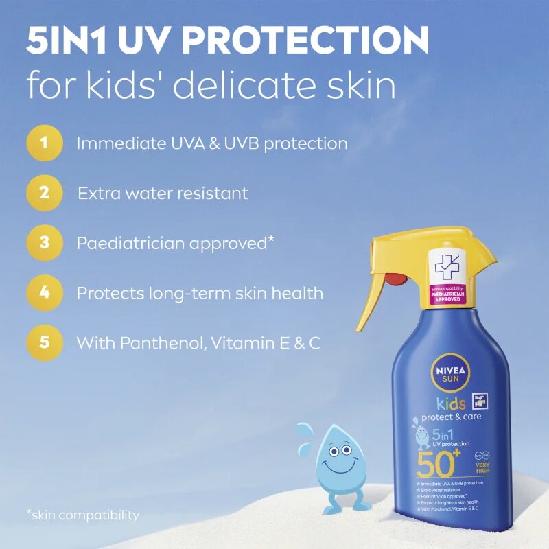 Nivea SUN Kids gyermek spray a napozáshoz SPF 50+ 250 ml