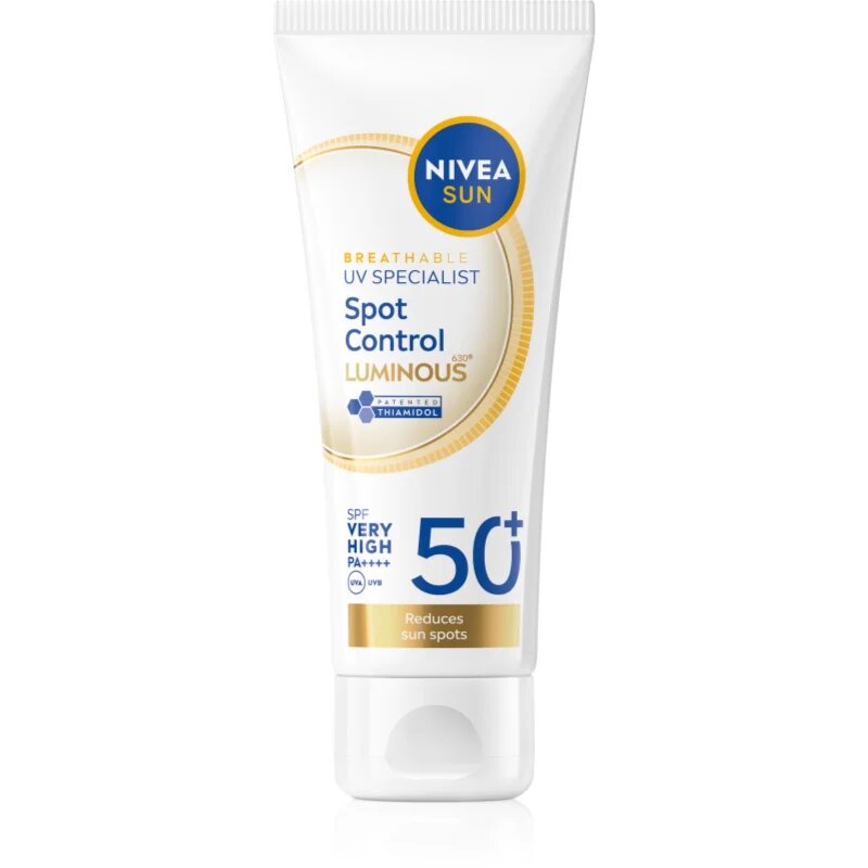Nivea SUN Luminous 630 napozó arckrém a pigment foltok ellen SPF 50+ 40 ml
