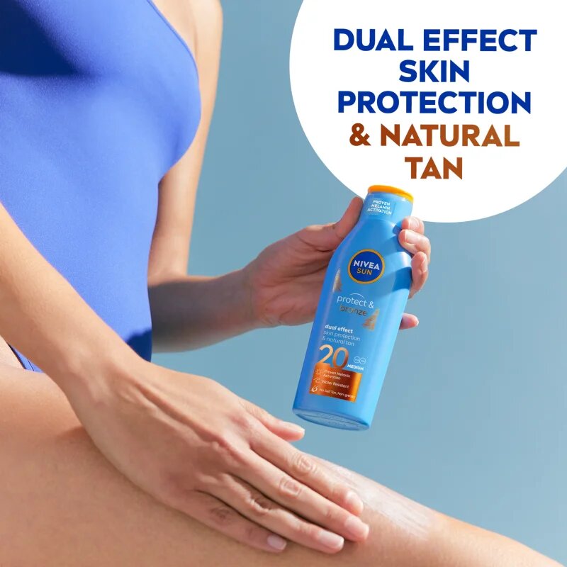 Nivea SUN Protect & Bronze intenzív napozótej SPF 20 200 ml