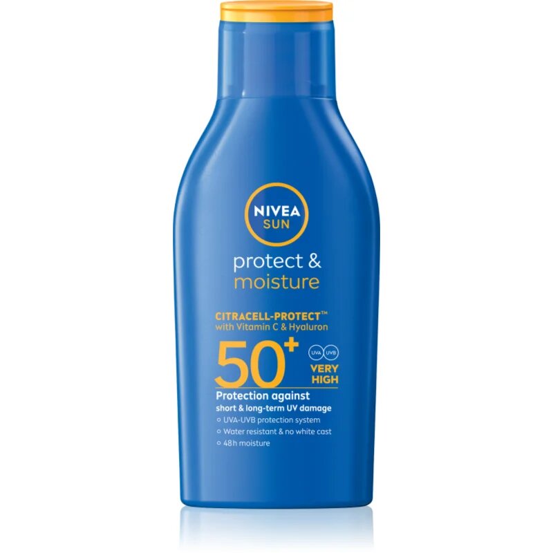 Nivea SUN Protect & Moisture hidratáló napozótej SPF 50+ 100 ml