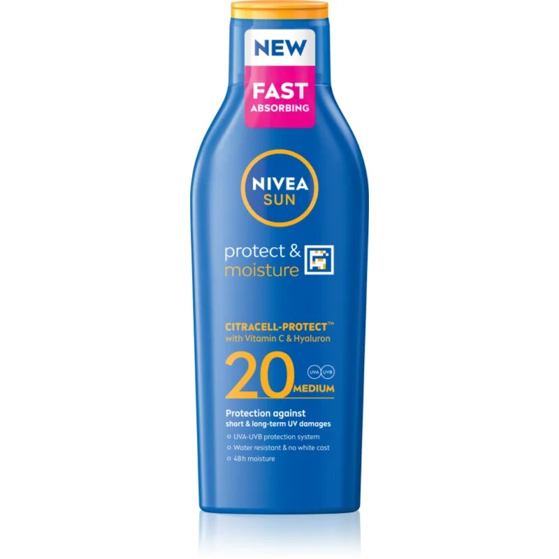 Nivea SUN Protect & Moisture napozótej SPF 20 200 ml