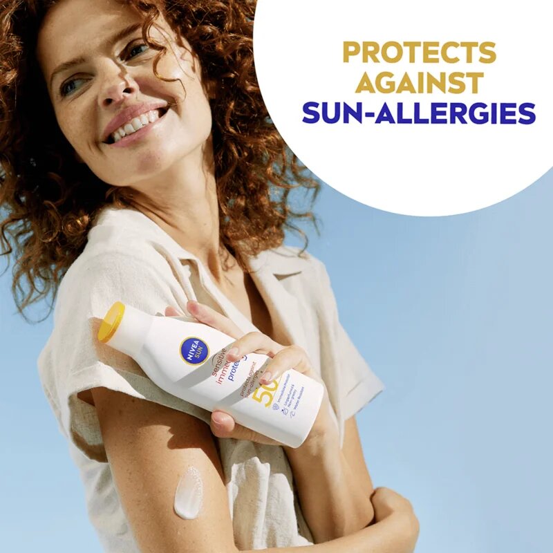 Nivea SUN Sensitive Immediate naptej érzékeny bőrre SPF 50+ 200 ml