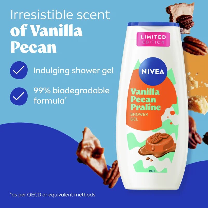 Nivea Vanilla Pecan Praline tusfürdő gél 250 ml