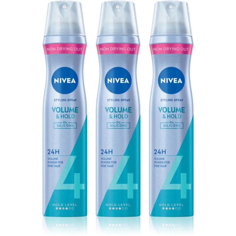 Nivea Volume Care hajlakk dúsabb hatásért 3 x 250 ml