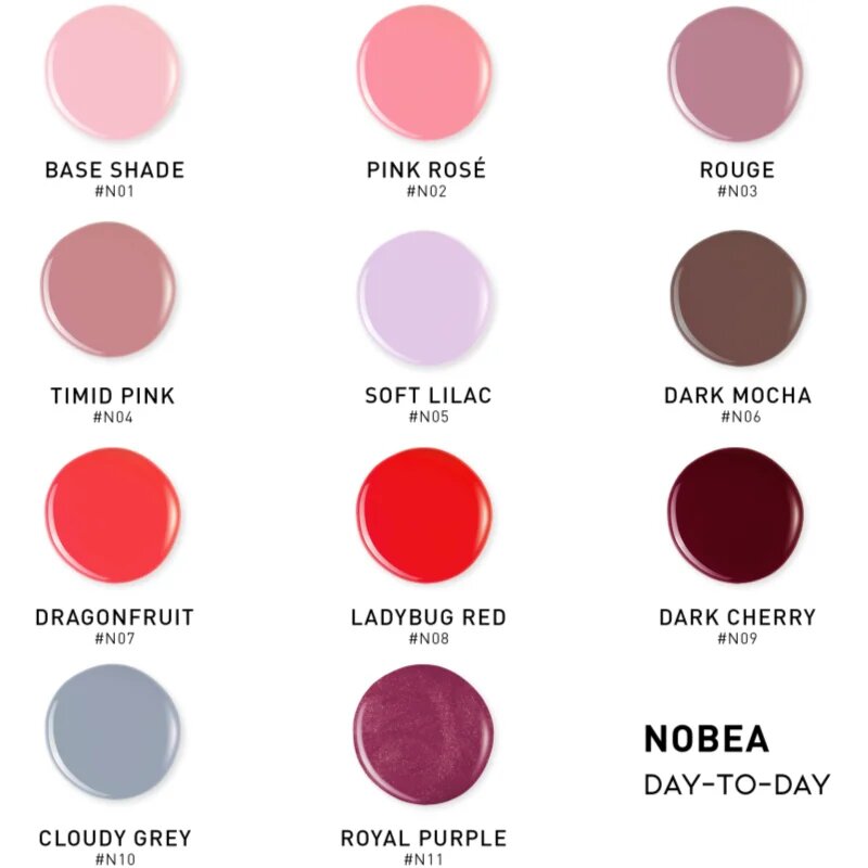 NOBEA Day-to-Day Gel-like Nail Polish körömlakk géles hatással árnyalat Antique white #N63 6 ml