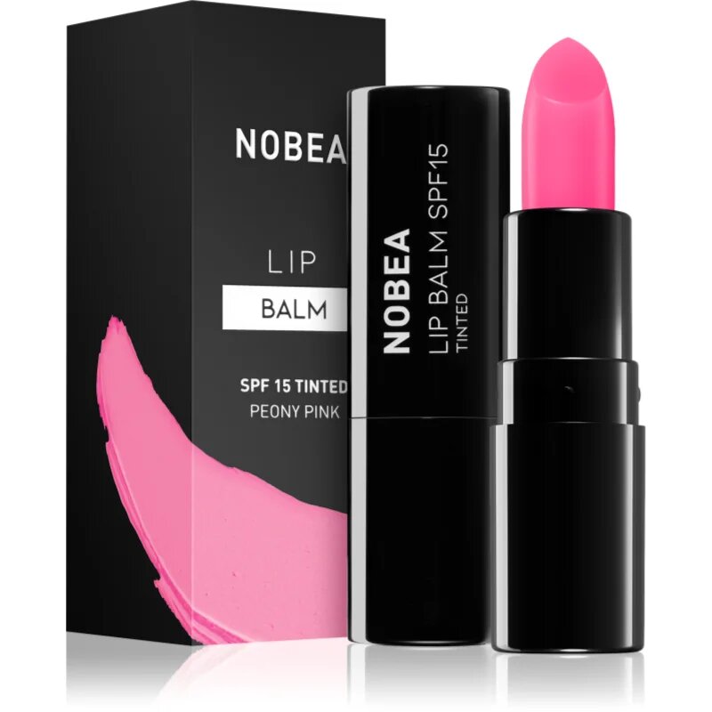 NOBEA Day-to-Day Lip Balm SPF 15 Tinted ajakbalzsam SPF 15 #L03 Peony pink 4 g