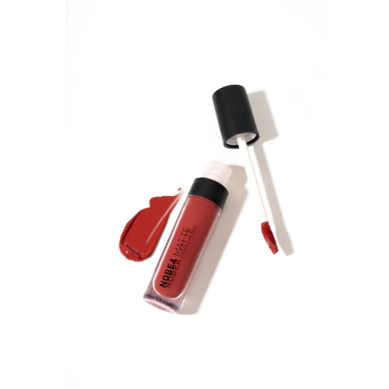 NOBEA Day-to-Day Matte Liquid Lipstick mattító folyékony rúzs árnyalat Carmine Red #M09 7 ml