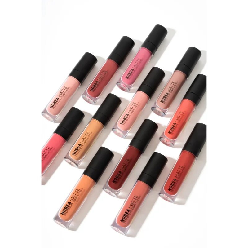 NOBEA Day-to-Day Matte Liquid Lipstick mattító folyékony rúzs árnyalat Carmine Red #M09 7 ml