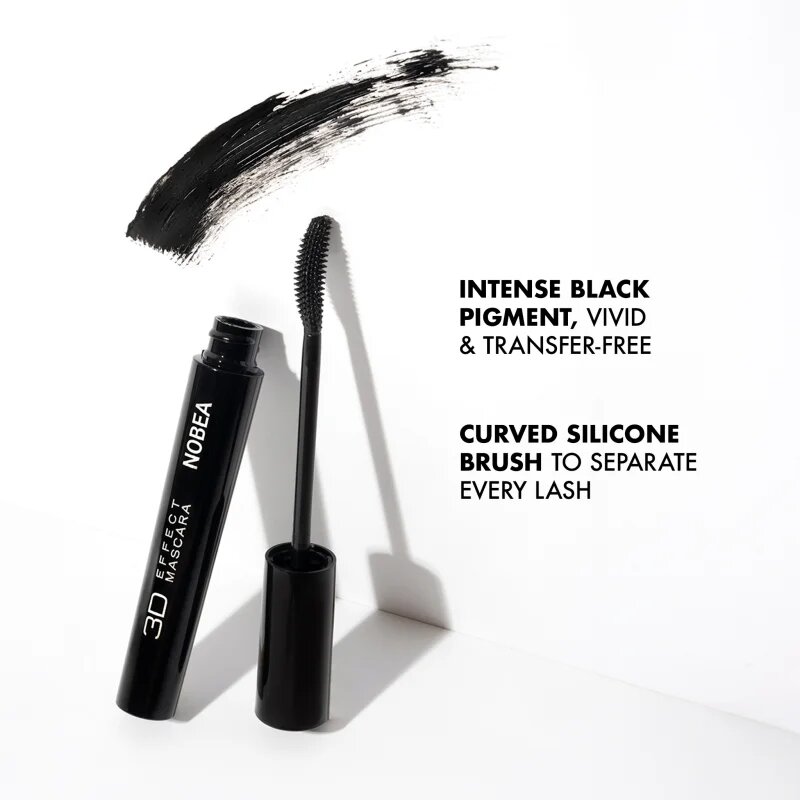 NOBEA Festive 3D Effect Mascara dúsító szempillaspirál 3D hatással árnyalat 001 Black 8 ml