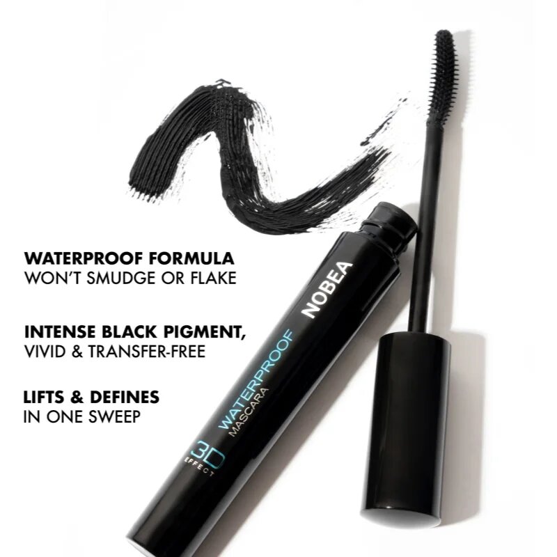 NOBEA Festive 3D Waterproof Mascara vízálló és tömegnövelő szempillaspirál 8 ml
